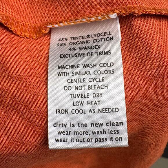 Toad & Co Poppy Floral Cue Faux Wrap Orange Boho Sleeveless Dress Womens Sz M - Picture 4 of 4